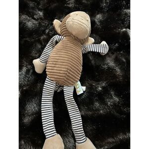 Bunnies by the Bay Brown Corduroy Monkey Plush Baby Lovey Stuffed Toy